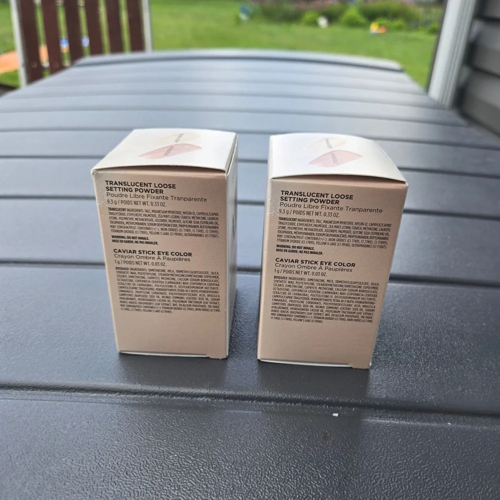 2x Laura Mercier Mini Artistry Icons translucent Loose Powder and Eyeshadow Set.